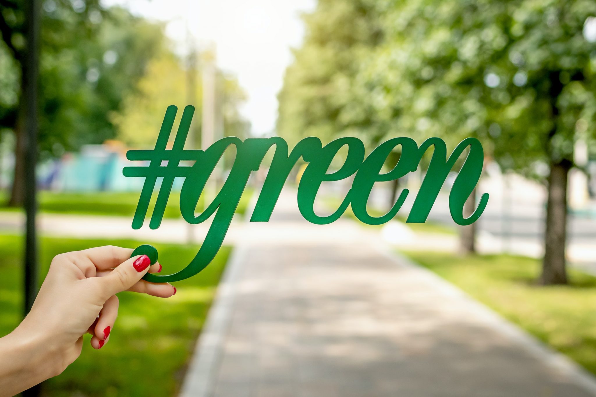 person-holding-up-sign-that-says-hashtag-green